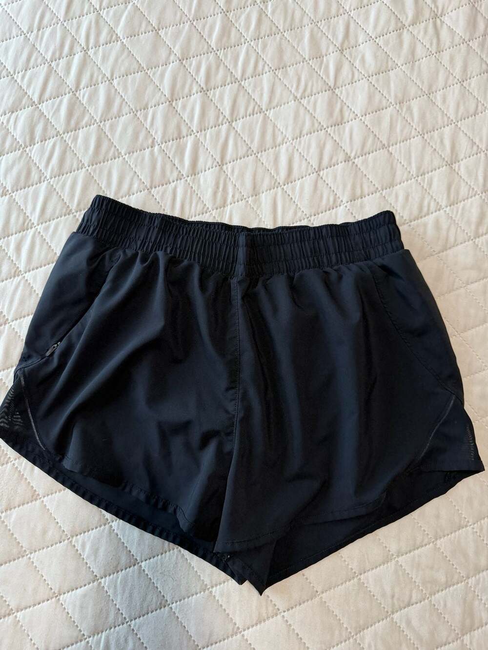 All in Motion Women's Mid-Rise Athletic Running Shorts with Zipper Pocket - Picture 2 of 4